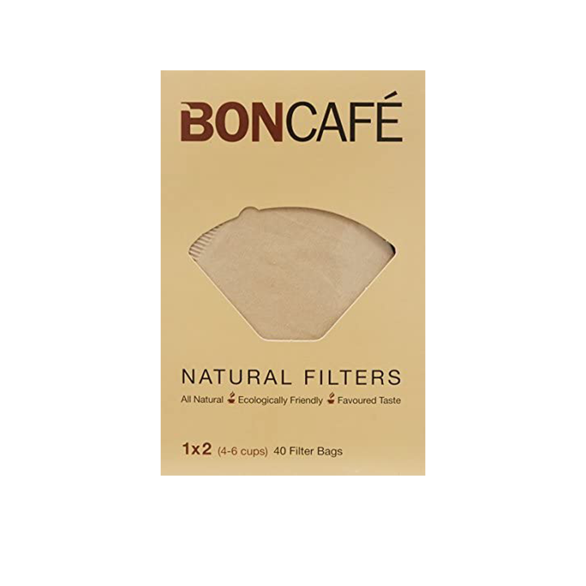 Boncafé - Natural Coffee Filters Bags/ Paper 1x2 (4-6 cups)