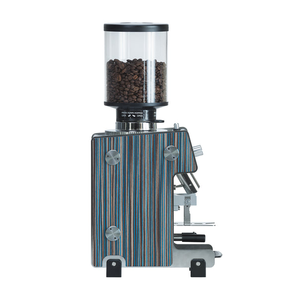 Side view of Dalla Corte Grinder Max (Country Blue)