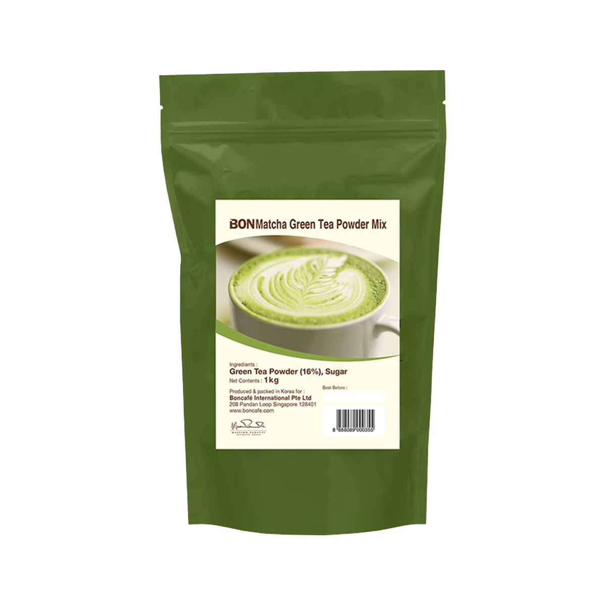 Bonmatch 16% Korean Green Tea Powder Mix(1kg)